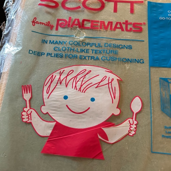 VTG Sealed package of paper placemats 24 Qty. By Scott. Rare find!!! Dated 1967 - Picture 4 of 8
